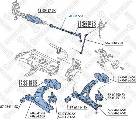 Stellox 55-03387-SX - Aksijalni zglob, poprecna spona www.molydon.hr