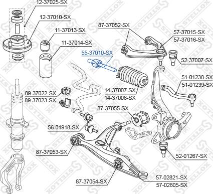 Stellox 55-37010-SX - Aksijalni zglob, poprecna spona www.molydon.hr