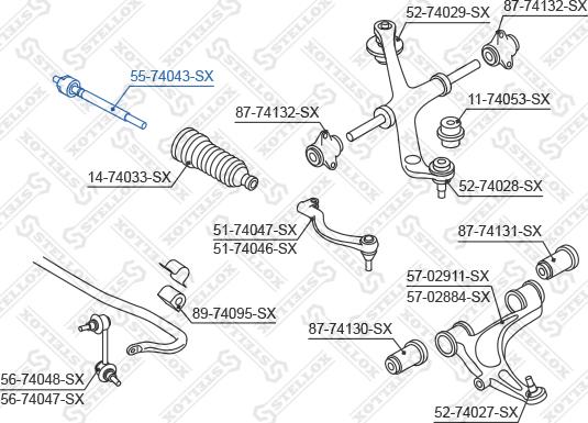 Stellox 55-74043-SX - Aksijalni zglob, poprecna spona www.molydon.hr