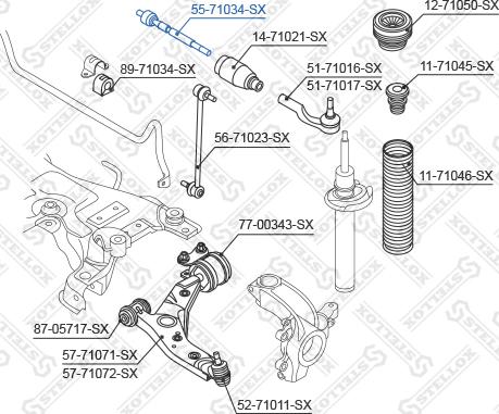 Stellox 55-71034-SX - Aksijalni zglob, poprecna spona www.molydon.hr