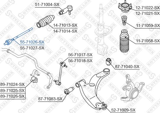 Stellox 55-71026-SX - Aksijalni zglob, poprecna spona www.molydon.hr