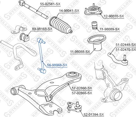 Stellox 56-98048-SX - Šipka/spona, stabilizator www.molydon.hr