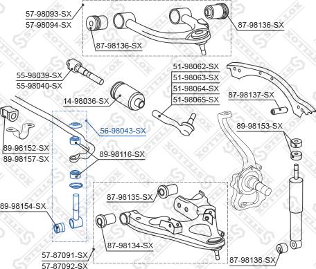 Stellox 56-98043-SX - Šipka/spona, stabilizator www.molydon.hr