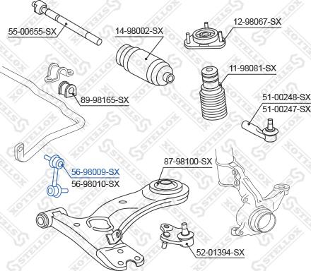 Stellox 56-98009-SX - Šipka/spona, stabilizator www.molydon.hr