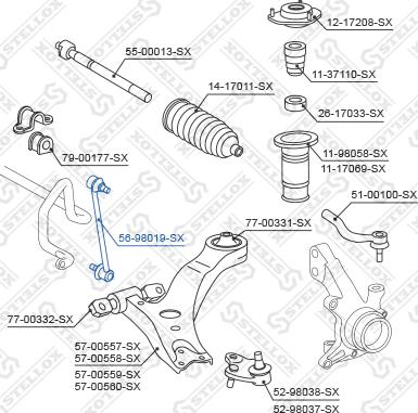 Stellox 56-98019-SX - Šipka/spona, stabilizator www.molydon.hr