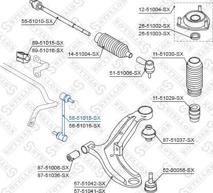 Stellox 56-51015-SX - Šipka/spona, stabilizator www.molydon.hr