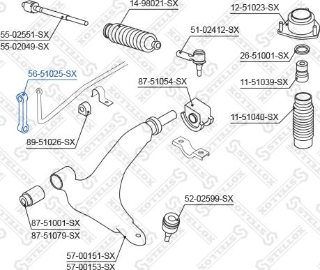 Stellox 56-51025-SX - Šipka/spona, stabilizator www.molydon.hr