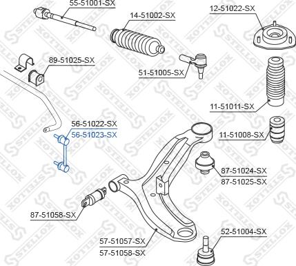 Stellox 56-51023-SX - Šipka/spona, stabilizator www.molydon.hr