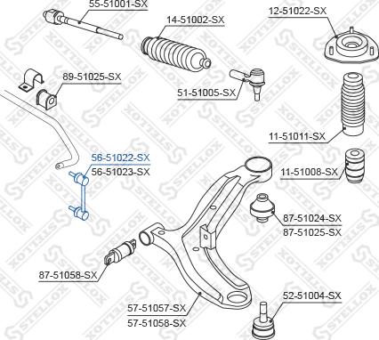 Stellox 56-51022-SX - Šipka/spona, stabilizator www.molydon.hr