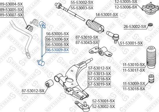 Stellox 56-53009-SX - Šipka/spona, stabilizator www.molydon.hr