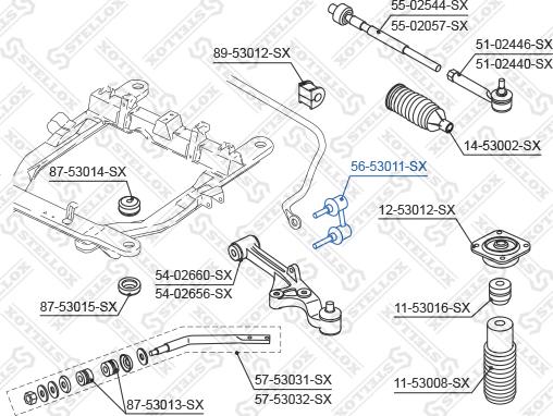 Stellox 56-53011-SX - Šipka/spona, stabilizator www.molydon.hr