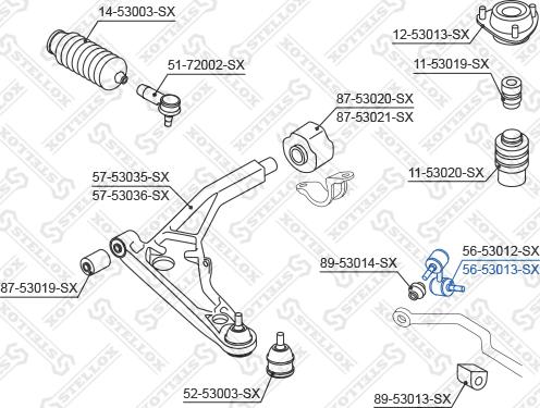 Stellox 56-53013-SX - Šipka/spona, stabilizator www.molydon.hr