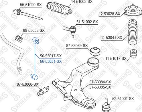 Stellox 56-53031-SX - Šipka/spona, stabilizator www.molydon.hr