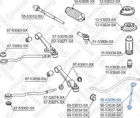 Stellox 56-53025-SX - Šipka/spona, stabilizator www.molydon.hr