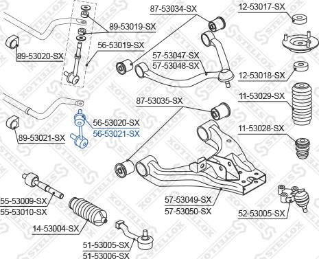 Stellox 56-53021-SX - Šipka/spona, stabilizator www.molydon.hr