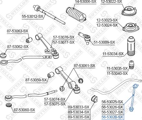 Stellox 56-53028-SX - Šipka/spona, stabilizator www.molydon.hr