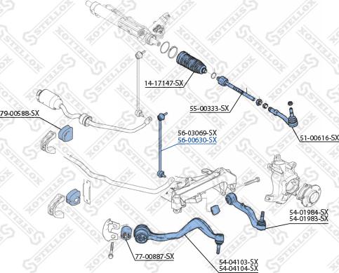 Stellox 56-00630-SX - Šipka/spona, stabilizator www.molydon.hr