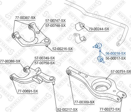 Stellox 56-00018-SX - Šipka/spona, stabilizator www.molydon.hr