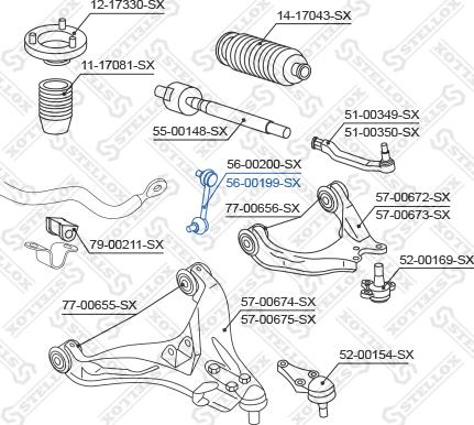 Stellox 56-00199-SX - Šipka/spona, stabilizator www.molydon.hr