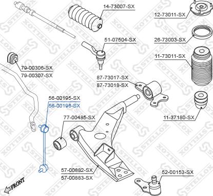 Stellox 56-00196-SX - Šipka/spona, stabilizator www.molydon.hr