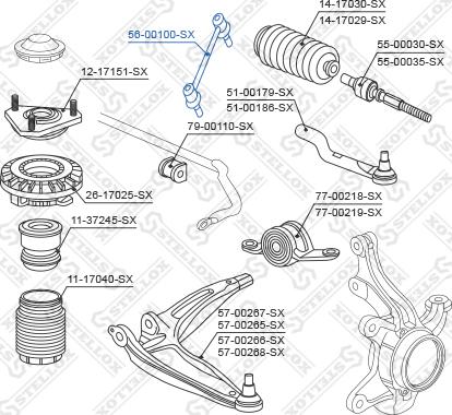 Stellox 56-00100-SX - Šipka/spona, stabilizator www.molydon.hr