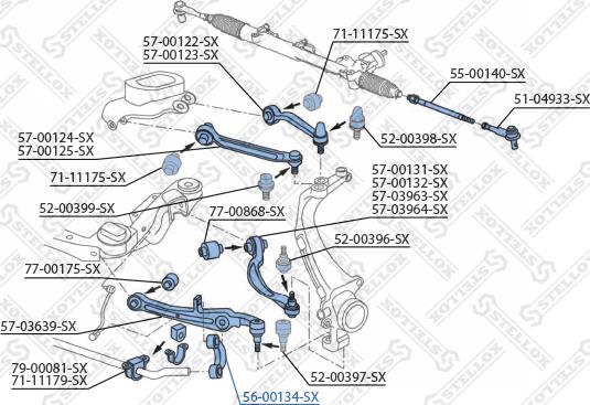 Stellox 56-00134-SX - Šipka/spona, stabilizator www.molydon.hr