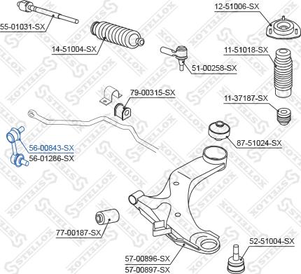 Stellox 56-00843-SX - Šipka/spona, stabilizator www.molydon.hr