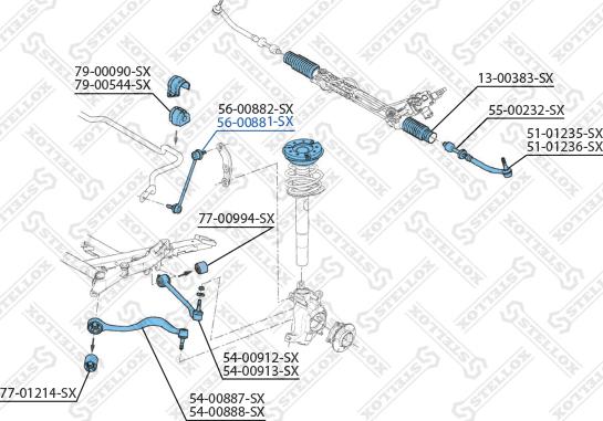 Stellox 56-00881-SX - Šipka/spona, stabilizator www.molydon.hr