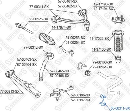 Stellox 56-00311-SX - Šipka/spona, stabilizator www.molydon.hr