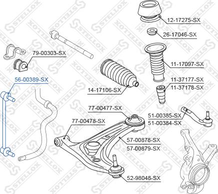 Stellox 56-00389-SX - Šipka/spona, stabilizator www.molydon.hr