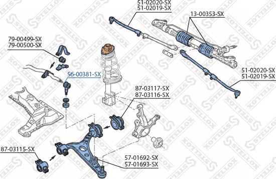 Stellox 56-00381-SX - Šipka/spona, stabilizator www.molydon.hr