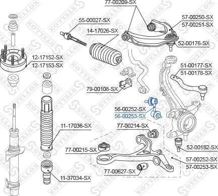 Stellox 56-00253-SX - Šipka/spona, stabilizator www.molydon.hr