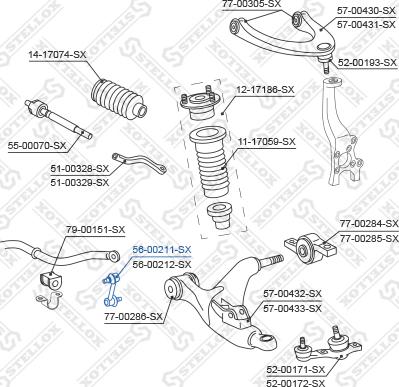 Stellox 56-00211-SX - Šipka/spona, stabilizator www.molydon.hr