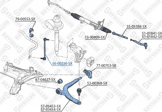 Stellox 56-00236-SX - Šipka/spona, stabilizator www.molydon.hr