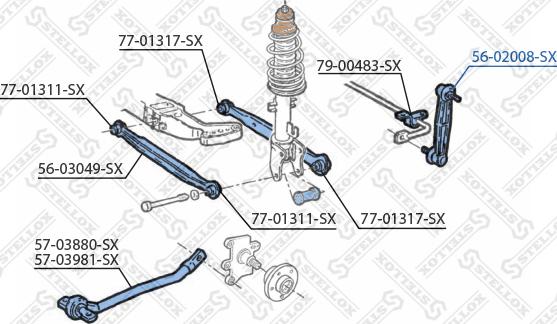 Stellox 56-02008-SX - Šipka/spona, stabilizator www.molydon.hr