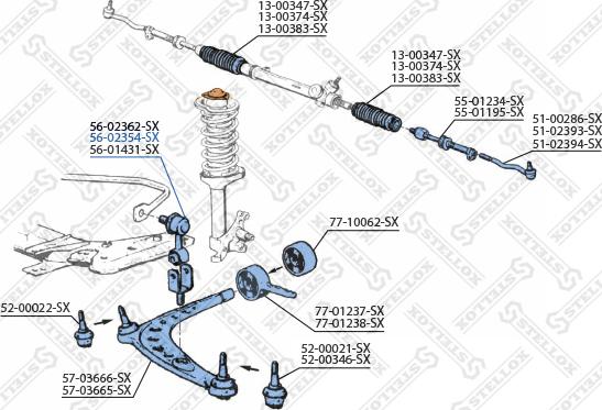 Stellox 56-02354-SX - Šipka/spona, stabilizator www.molydon.hr