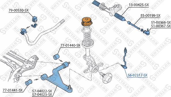 Stellox 56-02317-SX - Šipka/spona, stabilizator www.molydon.hr