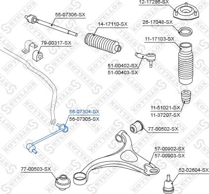 Stellox 56-07304-SX - Šipka/spona, stabilizator www.molydon.hr