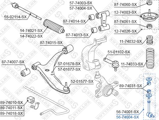 Stellox 56-74004-SX - Šipka/spona, stabilizator www.molydon.hr