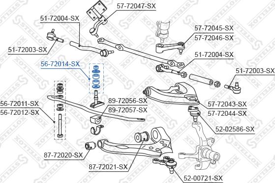 Stellox 56-72014-SX - Čahura Ležaja, stabilizator www.molydon.hr