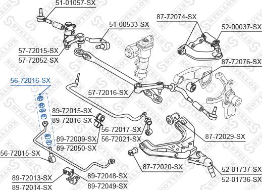 Stellox 56-72016-SX - Čahura Ležaja, stabilizator www.molydon.hr