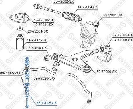 Stellox 56-72025-SX - Šipka/spona, stabilizator www.molydon.hr