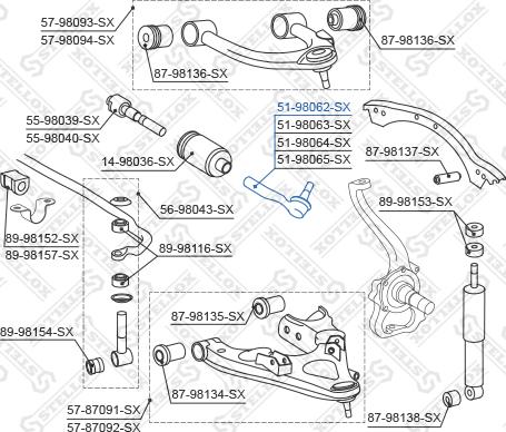 Stellox 51-98062-SX - Kraj spone, kuglasti zglob www.molydon.hr