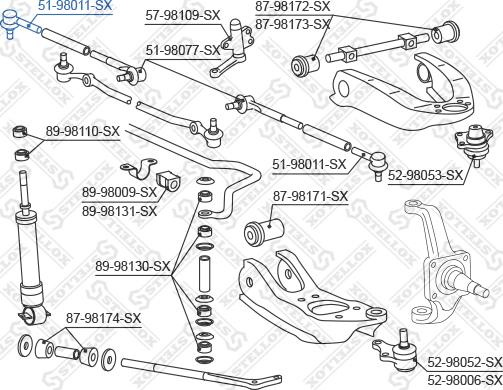 Stellox 51-98011-SX - Kraj spone, kuglasti zglob www.molydon.hr