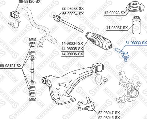 Stellox 51-98033-SX - Kraj spone, kuglasti zglob www.molydon.hr