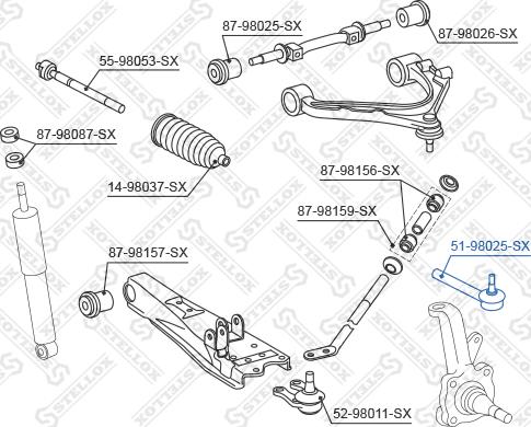 Stellox 51-98025-SX - Kraj spone, kuglasti zglob www.molydon.hr