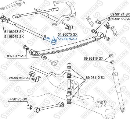 Stellox 51-98076-SX - Kraj spone, kuglasti zglob www.molydon.hr