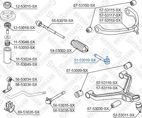 Stellox 51-53010-SX - Kraj spone, kuglasti zglob www.molydon.hr