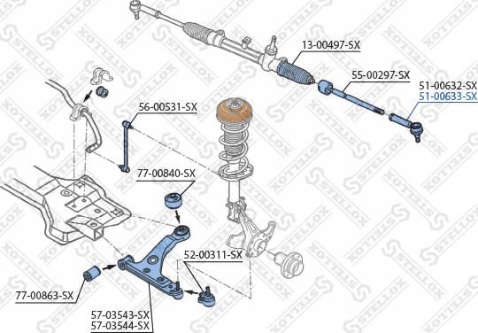 Stellox 51-00633-SX - Kraj spone, kuglasti zglob www.molydon.hr