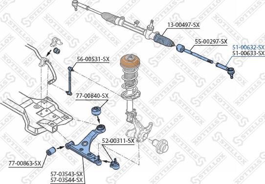 Stellox 51-00632-SX - Kraj spone, kuglasti zglob www.molydon.hr